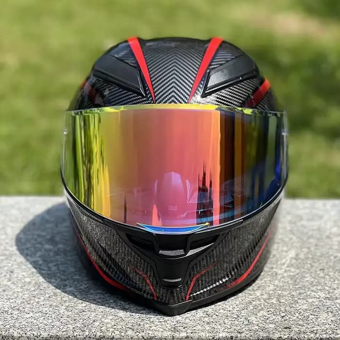 Casque de sécurité de course quatre saisons grand Spoiler noir rouge