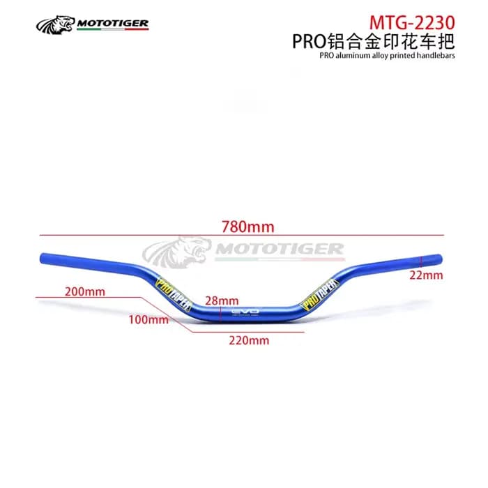 Guidon de moto 28mm 1-1/8 "
