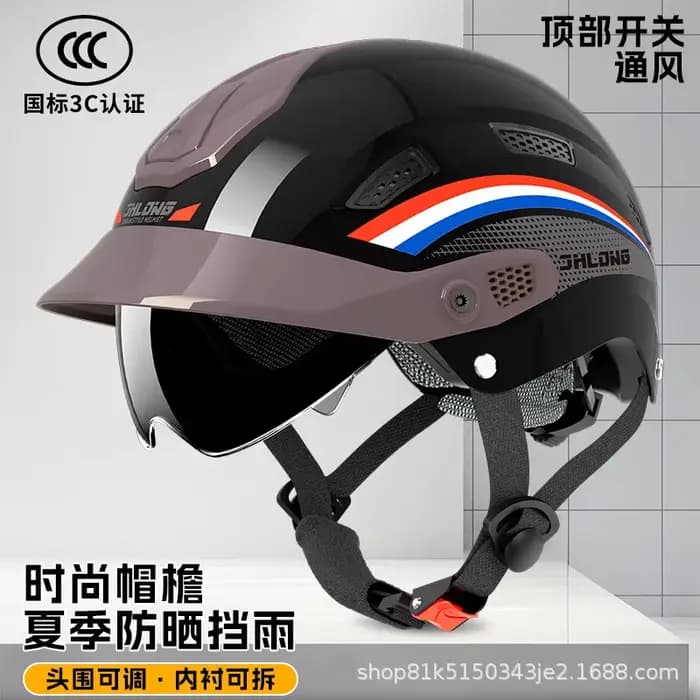 Casque de moto vintage demi-coque respirant pour l'été