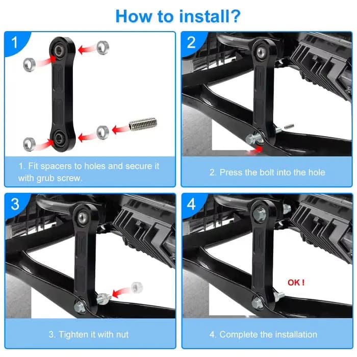 Accessoires de moto, maillons d'extrémité de barre stabilisatrice