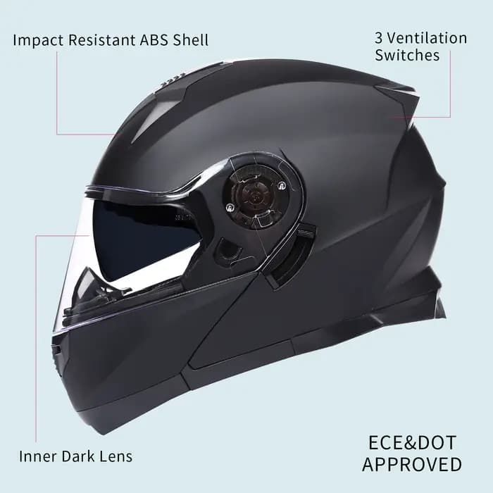 Casques de Moto modulaires de course rabattables Double lentille Cascos Para