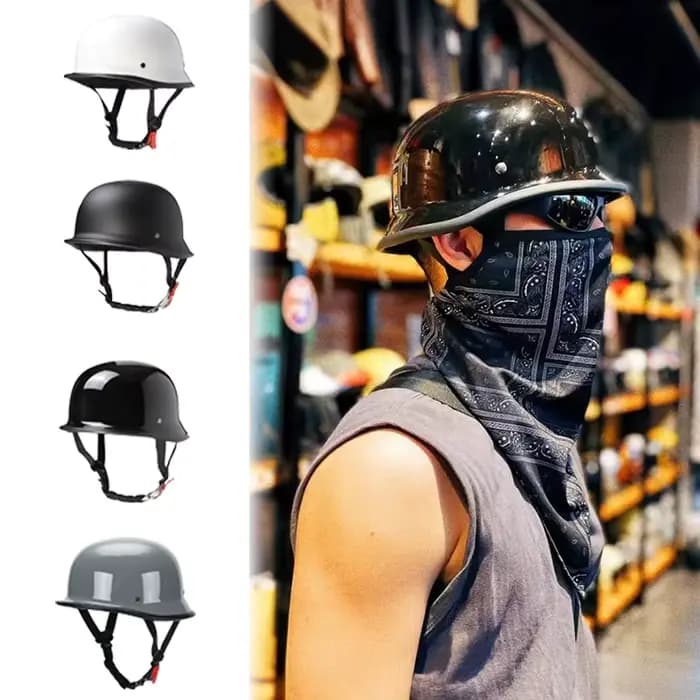 Vintage allemand G.I. Demi-casque de moto de Style rétro