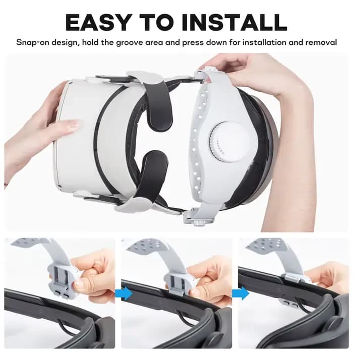 Sangle de tête réglable pour Meta Quest Pro/PSVR2, réduit la pression sur la tête, confort amélioré, accessoires VR pour Meta Quest 3S/3