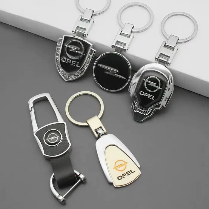 Porte-clés de voiture en métal/cuir, emblème pour Opel Astra Grandland Corsa Mokka Frontera Insignia Zafira, accessoires