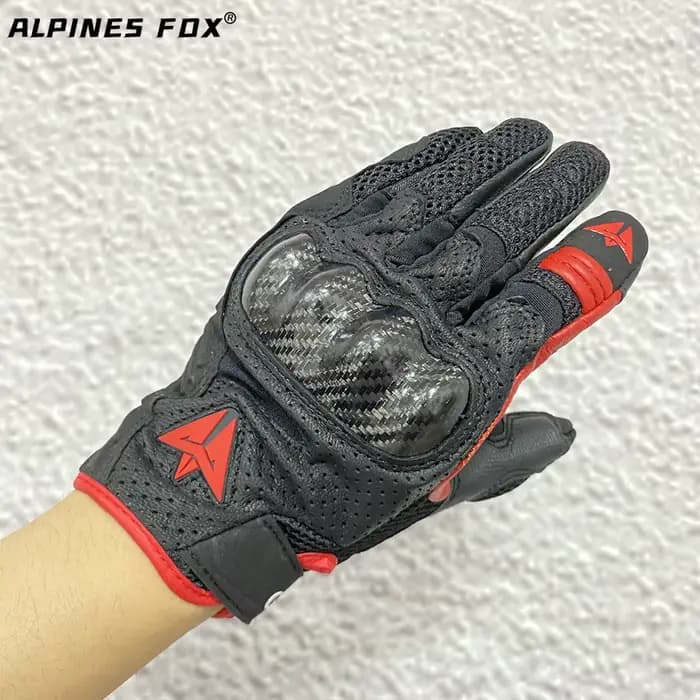 Alpines SMX-1 Moto Gants Étoiles Cuir Ecran Tactile Doigt Complet Knuckle De Protection Course Sur Route IsotRespirant