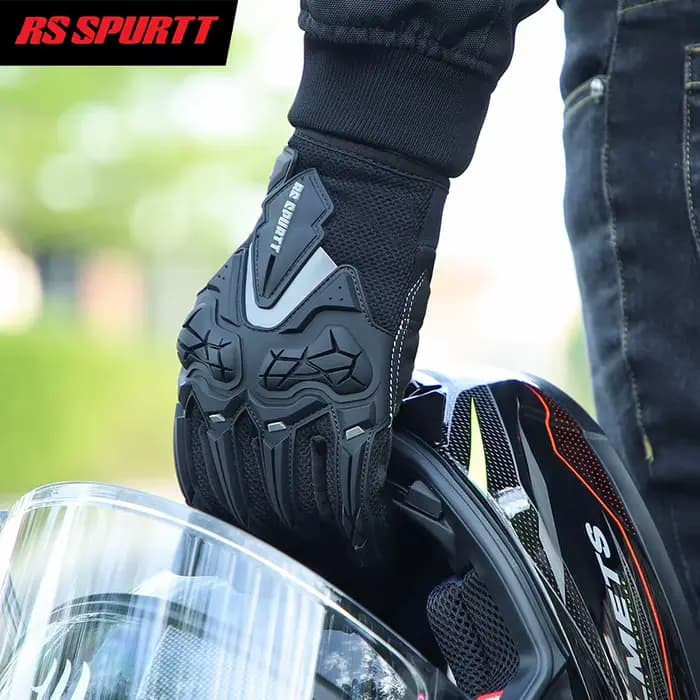 Gants de moto d'été – Protection contre les chocs antidérapante en maille respirante pour hommes et femmes pour