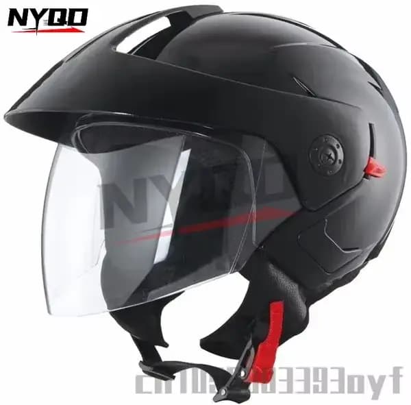 Casque de Moto visage ouvert double lentille