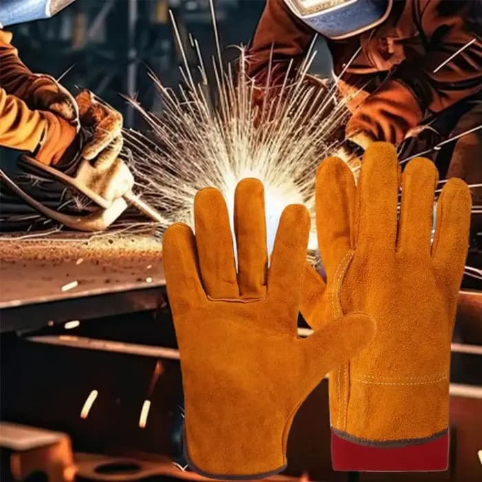 Gants de travail en cuir de vache souple pour hommes