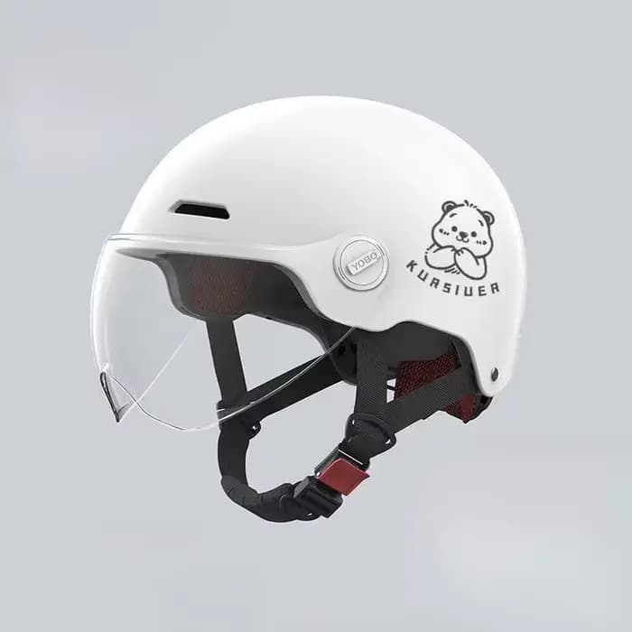 1 pièce batterie moto été universel quatre saisons Protection solaire casque de sécurité demi-casque voiture électrique