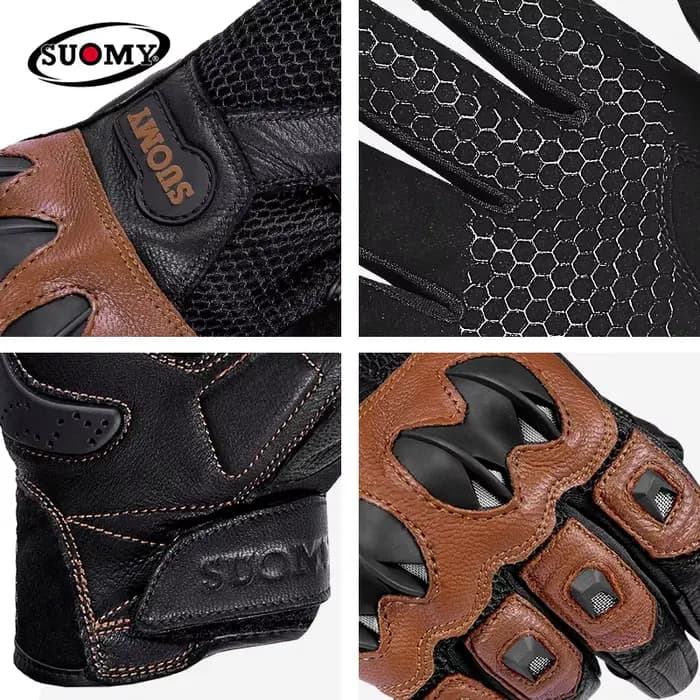SUOMY SU-15 Cuir Moto Gants Écran Tactile Motocross GufamilMoto Cyclisme Luva MotDynclista