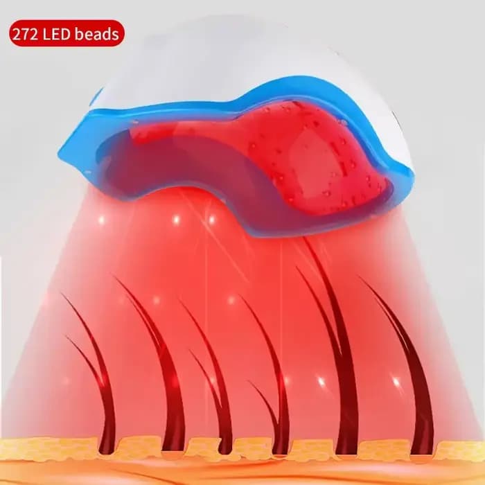Casque de thérapie capillaire à lumière rouge LLLT 272 diodes, chapeau laser pour la repousse des cheveux, traitement de la perte de cheveux, peigne électrique pour le soin de la tête