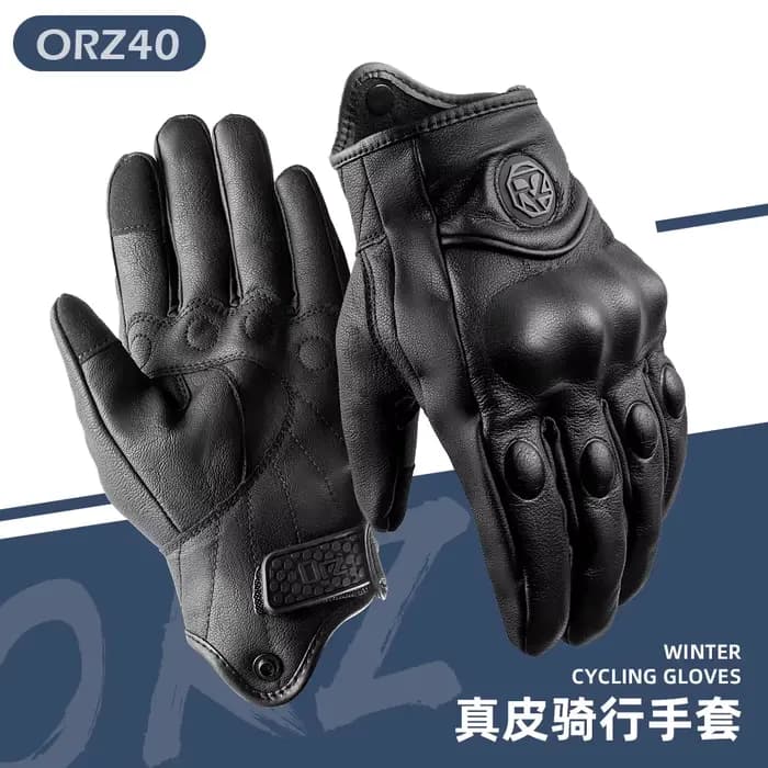 ORZ gants de moto, peau de chèvre