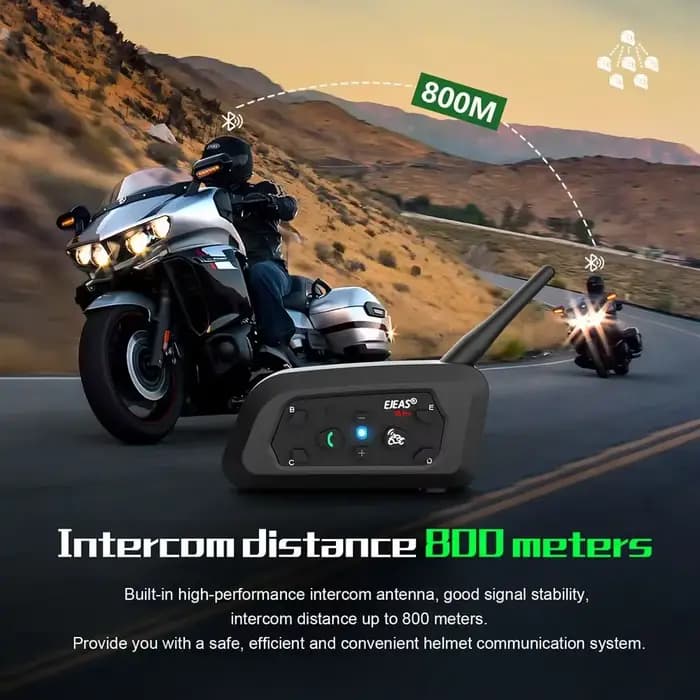 EJEAS V6 PRO + casque de moto interphone Bluetooth