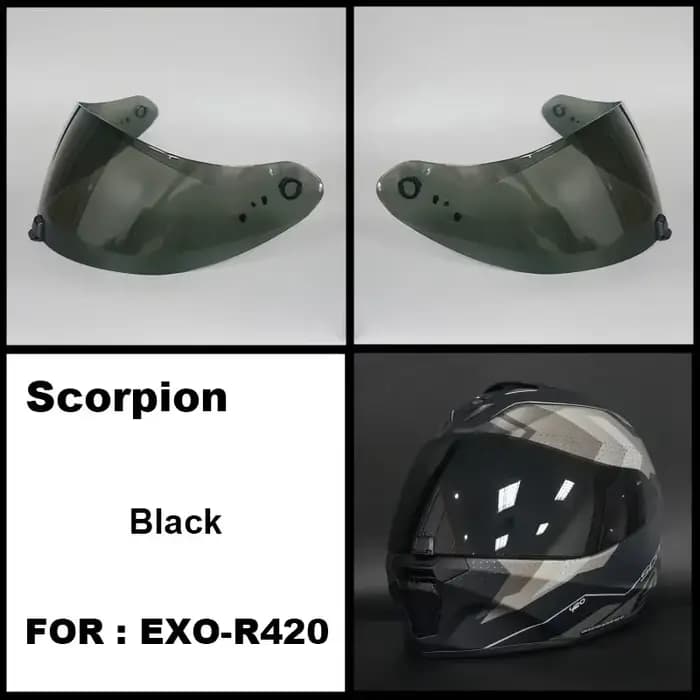 Casse-têtes ete SCORPION EXO-R420 Casque Visière Bouclier Lentille Moto Accessoires