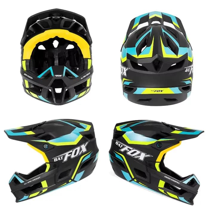BATFOX casque intégral vtt vélo de montagne moto intégré course tout-terrain multicolore bloc de tête chapeau casques