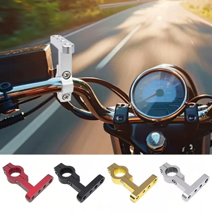 Support de guidon de moto en aluminium