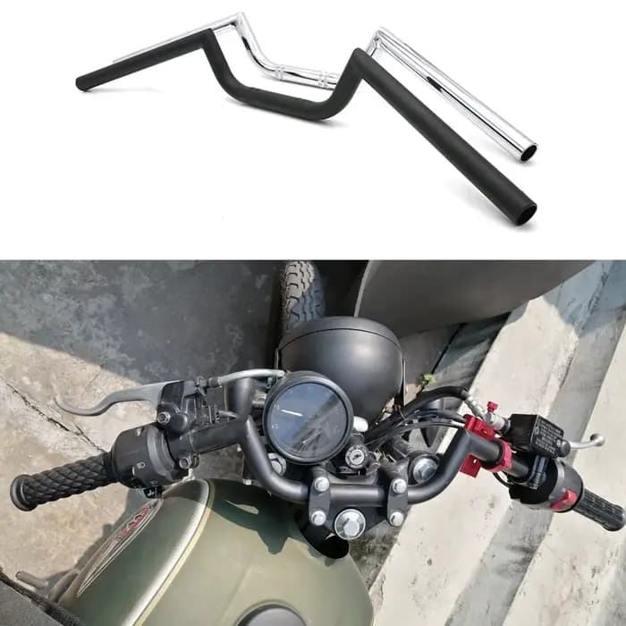 Guidon de traqueur 22mm rétro moto 7/8 ''barre de poignée pour Chopper Bobber Scrambler café