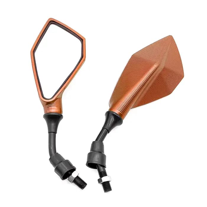 2 rétroviseurs latéraux réglables grand angle de 10 mm pour moto et vélo