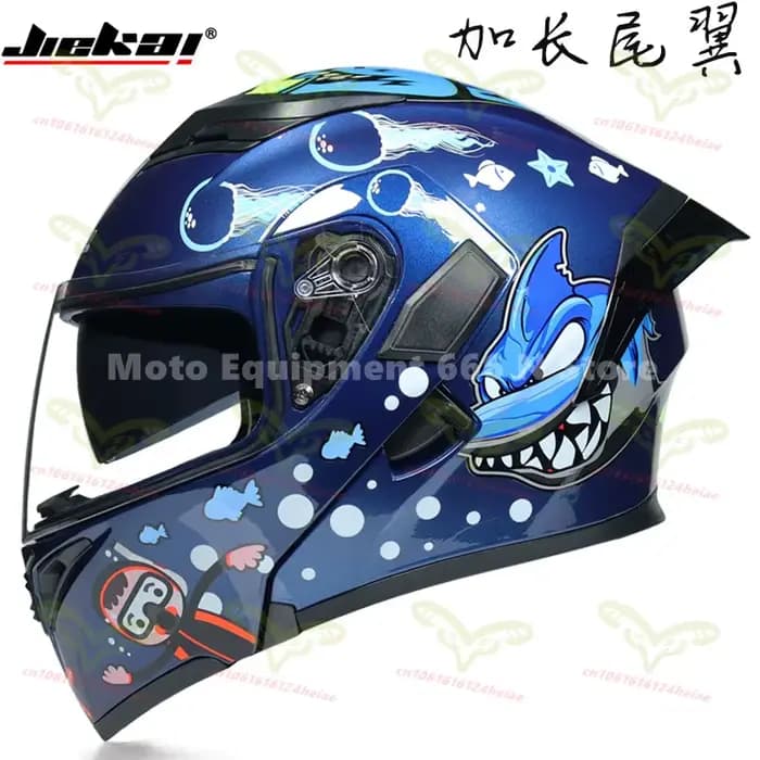 Casque de moto rabattable