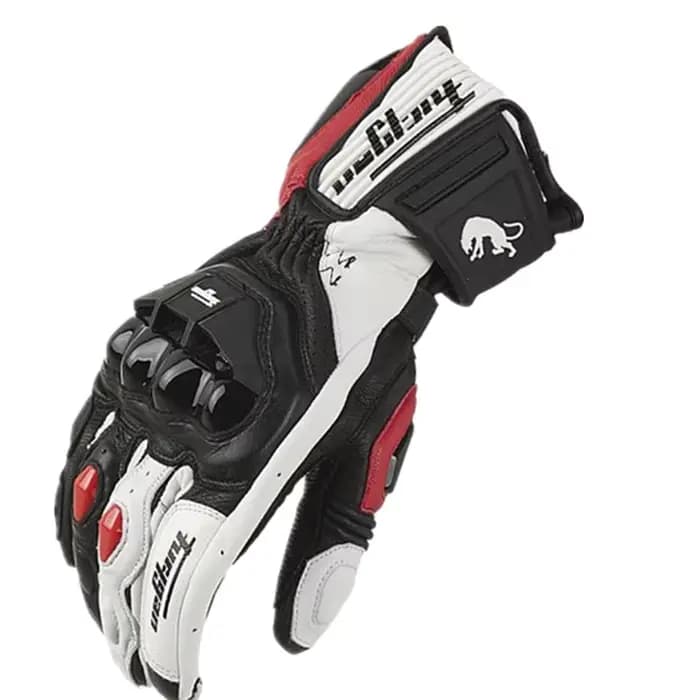 Gants de moto en cuir véritable pour hommes