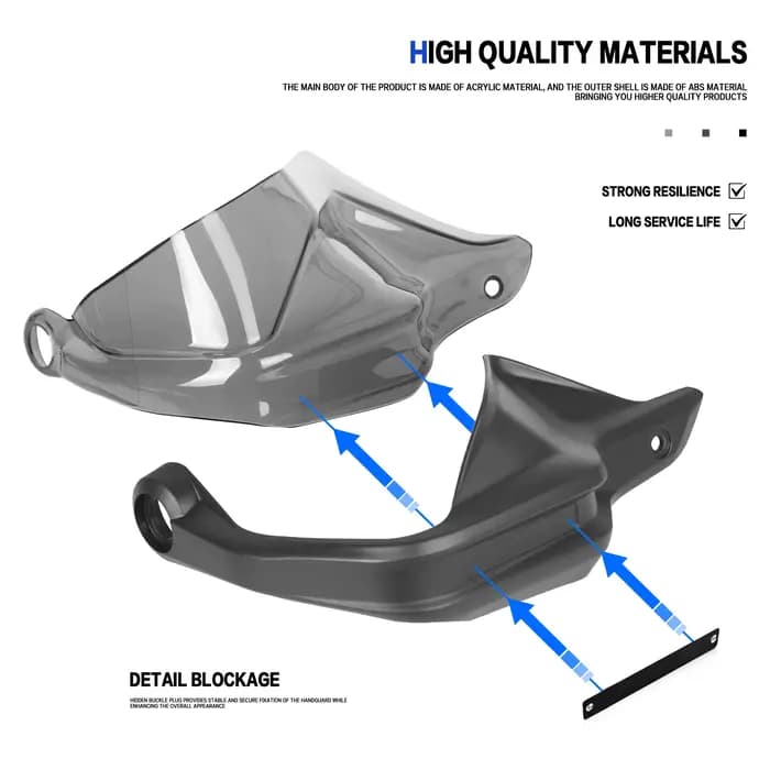 Accessoires moto 2025 2026 Voge 800 Rally : Protège-mains avec support de fixation