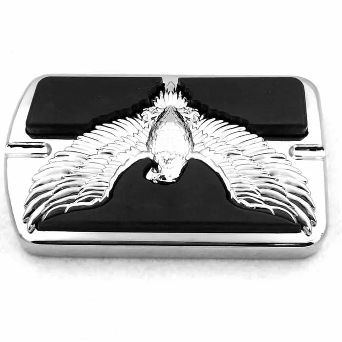 Pédale de frein chromée avec emblème d'aigle pour moto Harley Electra Glide FLHT Softai Dyna Fatboy FLSTF Touring