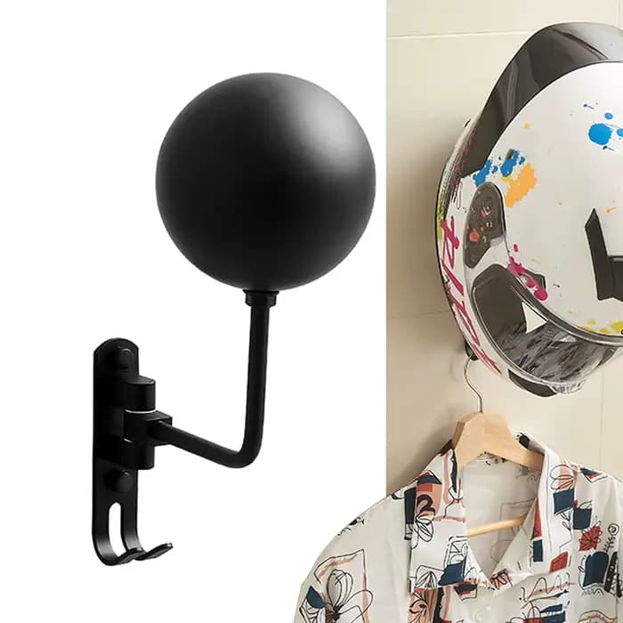Support mural pour casque de moto 180 °