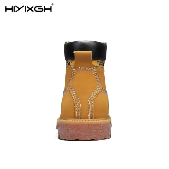 Bottines montantes en cuir véritable pour hommes et femmes, chaussures de sport de plein air de haute qualité, bottines antidérapantes à lacets