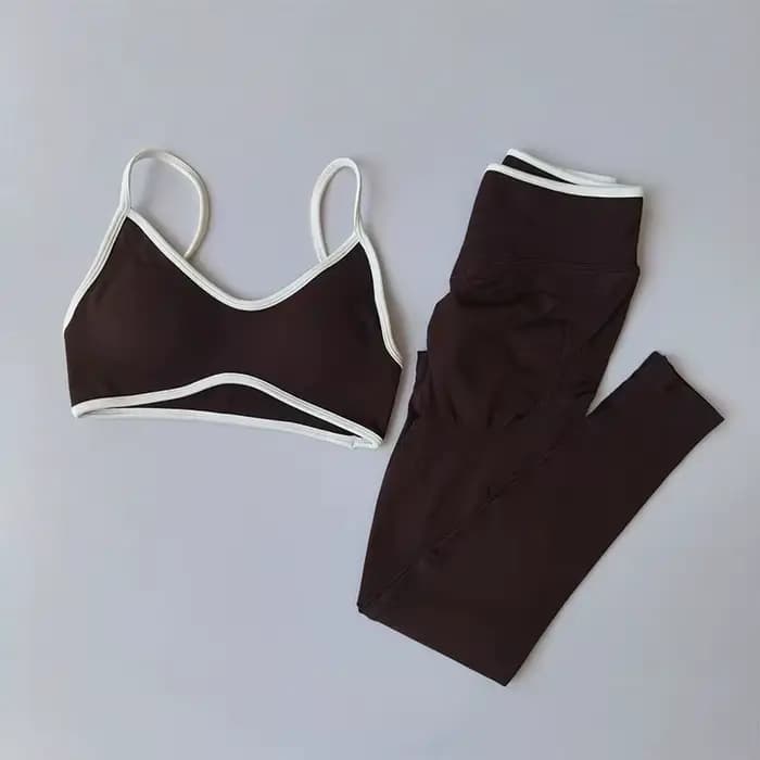 Costume de Fitness pour femmes, pantalon de sport en Patchwork de couleurs contrastées à bretelles, résistant aux chocs, amincissant, sensation nue à séchage rapide, vêtements de Yoga