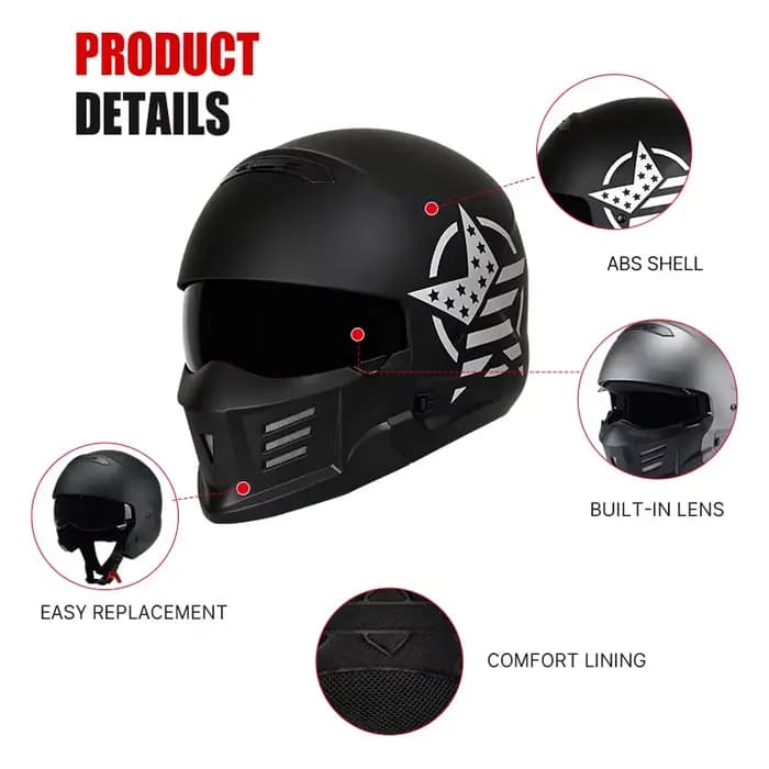 D'expériences de moto intégraux Scorpion approuvés par le DOT pour hommes