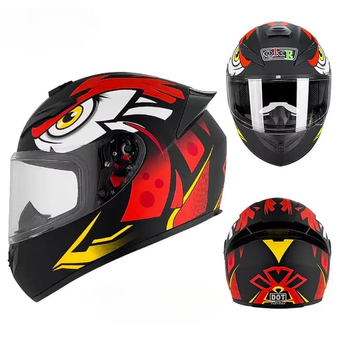 Casque de moto intégral unisexe