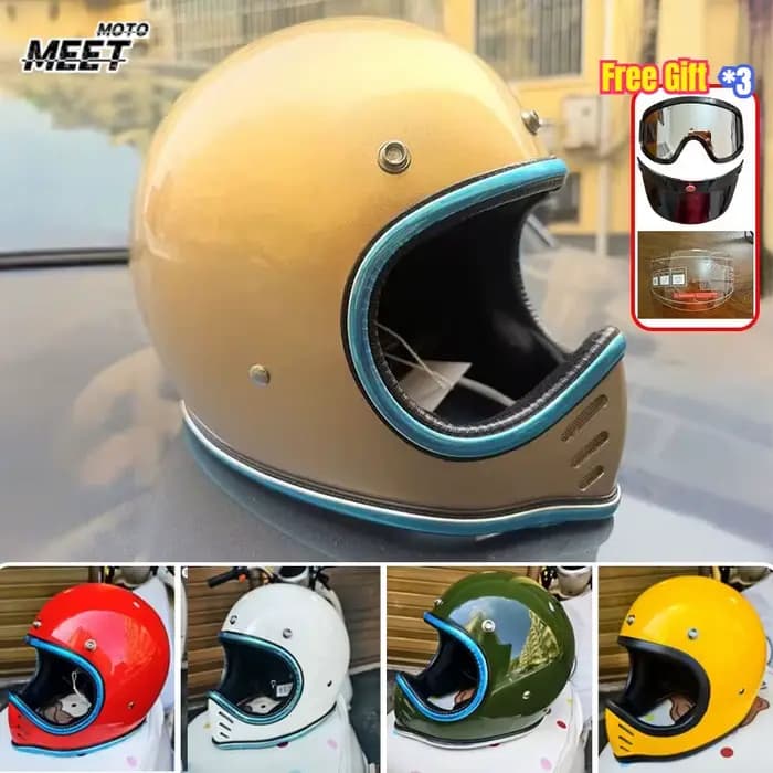 Casque de moto rétro à nez pointu