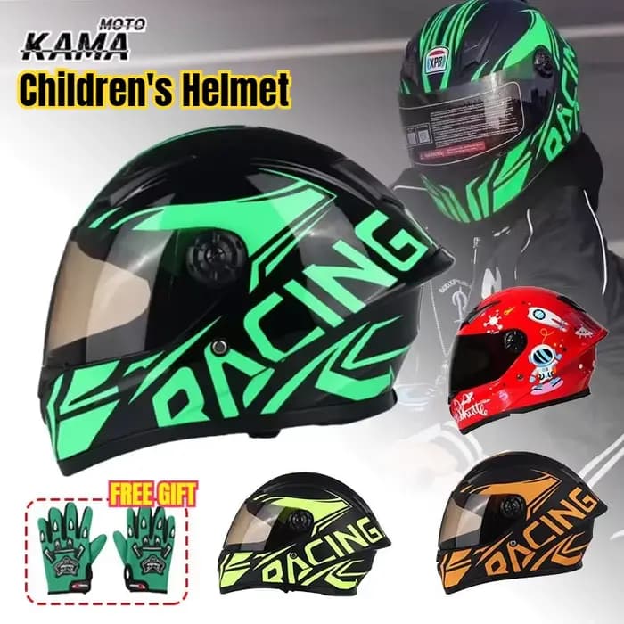 Casque de sécurité complet pour moto pour enfants