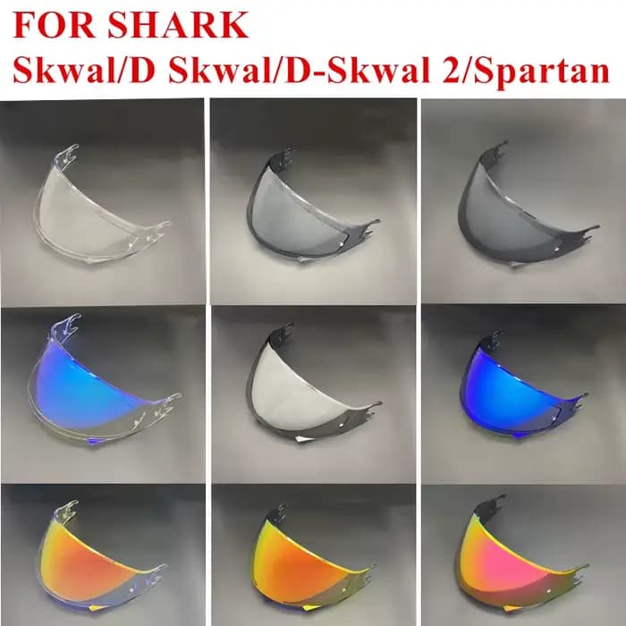 SHARK D Skwal D-Skwal 2 Spartan casque visière intégral remplacement Moto casques lentille noir Iridrum argent photochromique Visera