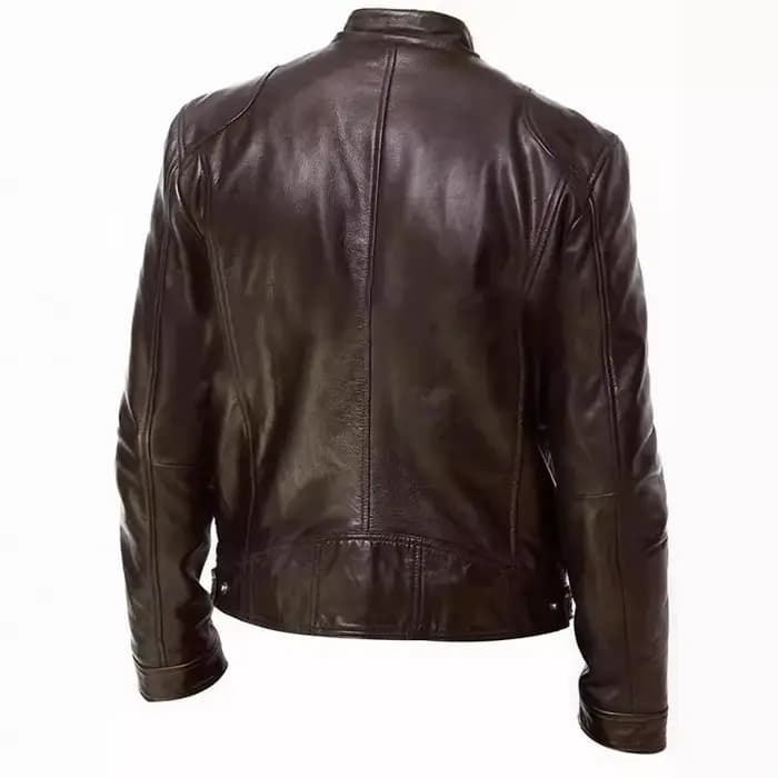 Veste de moto en cuir pour hommes