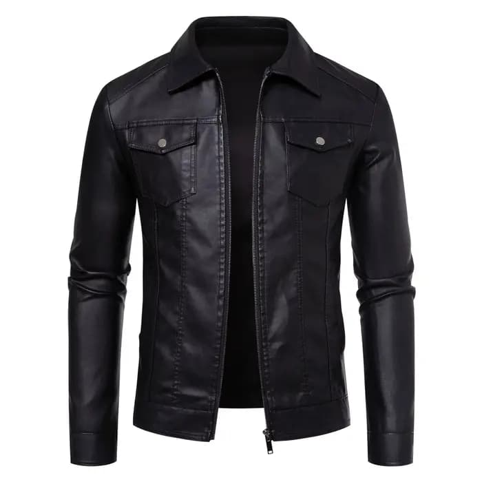 Veste en cuir pour moto pour homme