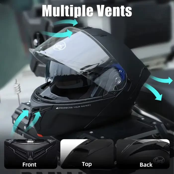 Casque de moto modulaire rabattable pour hommes et femmes, casques de moto intégraux ou ouverts, certifiés ECE et homologués DOT