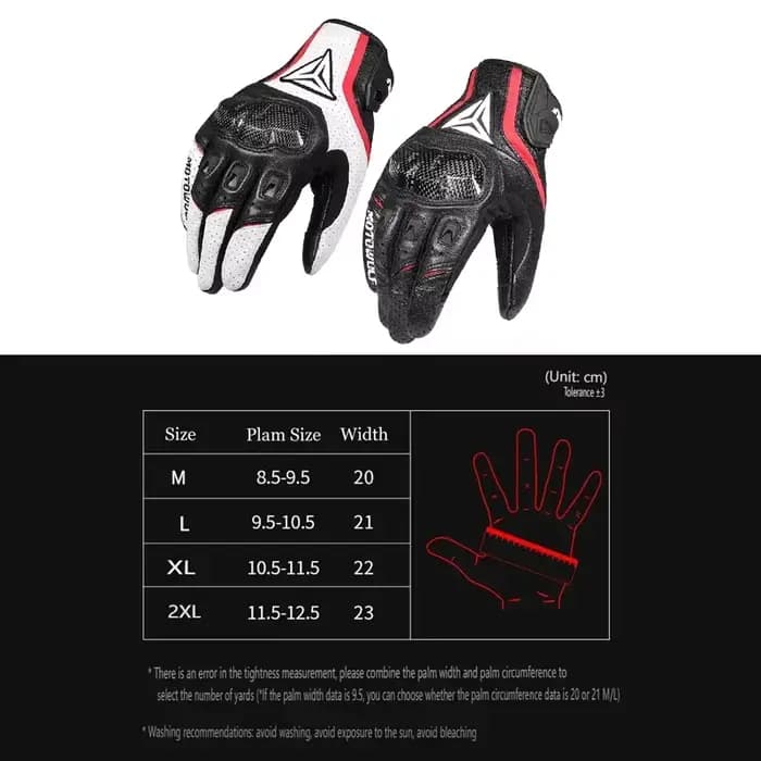 Gants de moto en cuir véritable pour homme