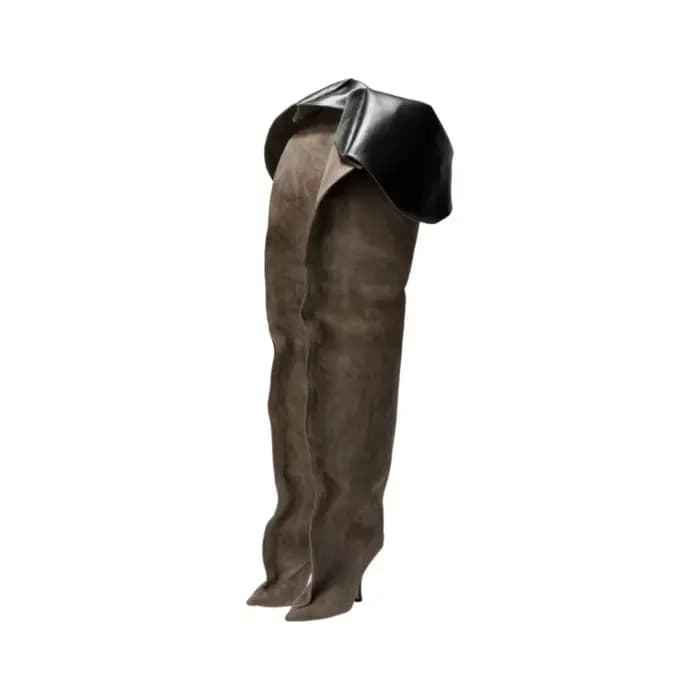 Cuissardes hautes pour femmes, talons aiguilles à jambes larges, bottes hautes à bout pointu, mode élégante, grande taille 46, nouvelle collection 2026