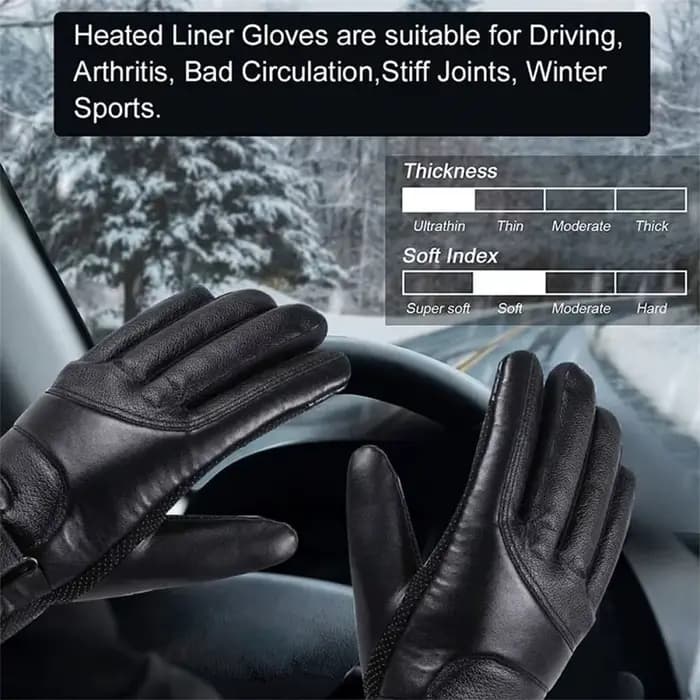 Gants chauffants électriques d'hiver pour hommes