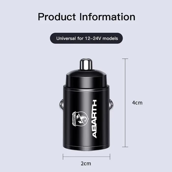 Chargeur rapide de voiture, Ports USB type-c, adaptateur d'alimentation, accessoire pour FIAT Abarth 500 Tipo FR Panda Argo Freemont Viaggio Bravo Punto