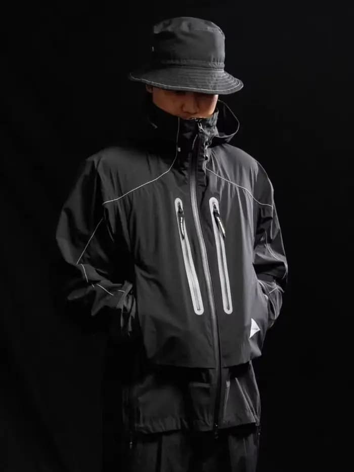Veste softshell imperméable réfléchissante à capuche avec coutures entièrement thermosoudées AW Pertex Outdoor