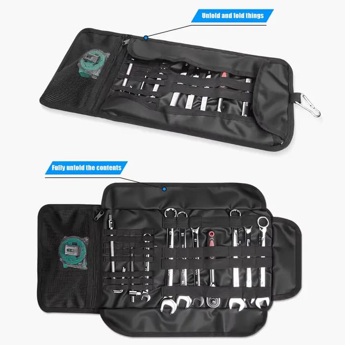 Sac à outils pour moto, grande pochette portable pour clés, sac de rangement pliable