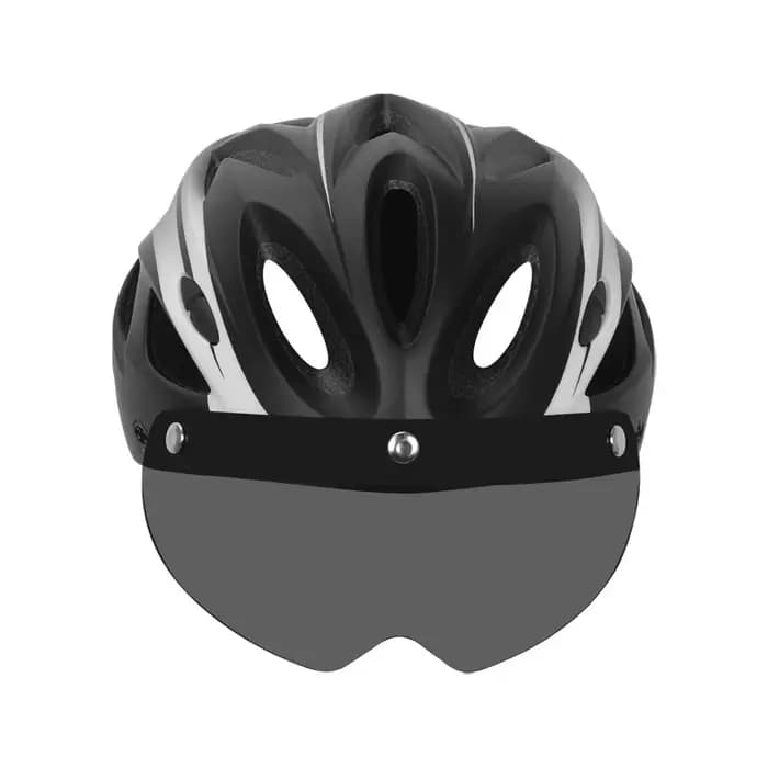 VICTGOAL Herren Fahrrad Helm Rückleuchte Magnetische Brille UV400 Linse Sonnenblende