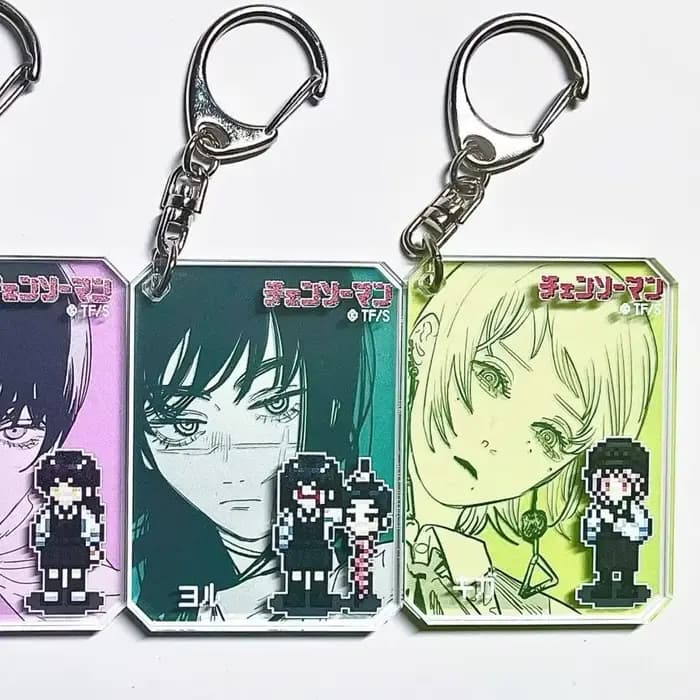 Porte-clés en acrylique Kawaii Chainsaw Man Makima, accessoires de sac, produits périphériques, pendentif de sac, cadeau
