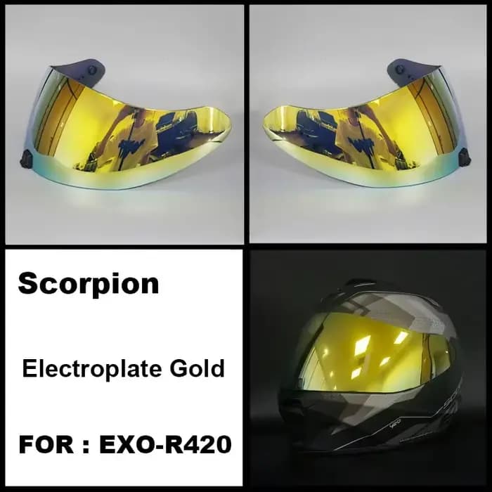 Casse-têtes ete SCORPION EXO-R420 Casque Visière Bouclier Lentille Moto Accessoires