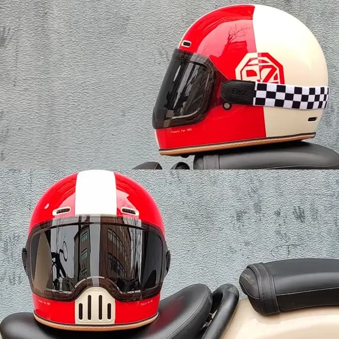 ORZ rétro Moto casque complet