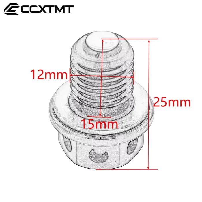 Boulon de bouchon de vidange d'huile magnétique pour moto