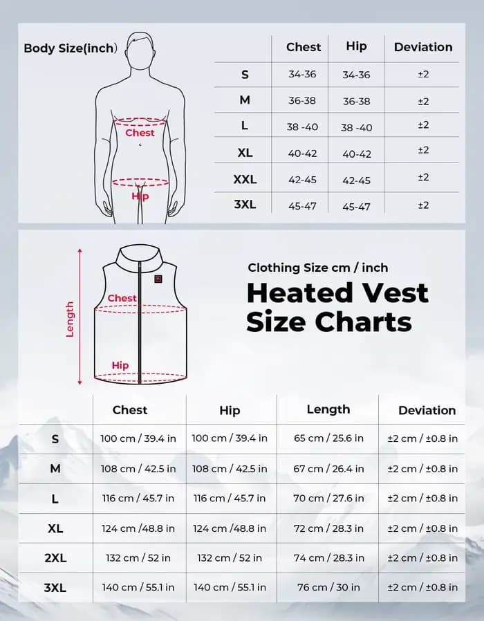 KEMIMOTO Gilet chauffant unisexe avec 6 zones chauffantes