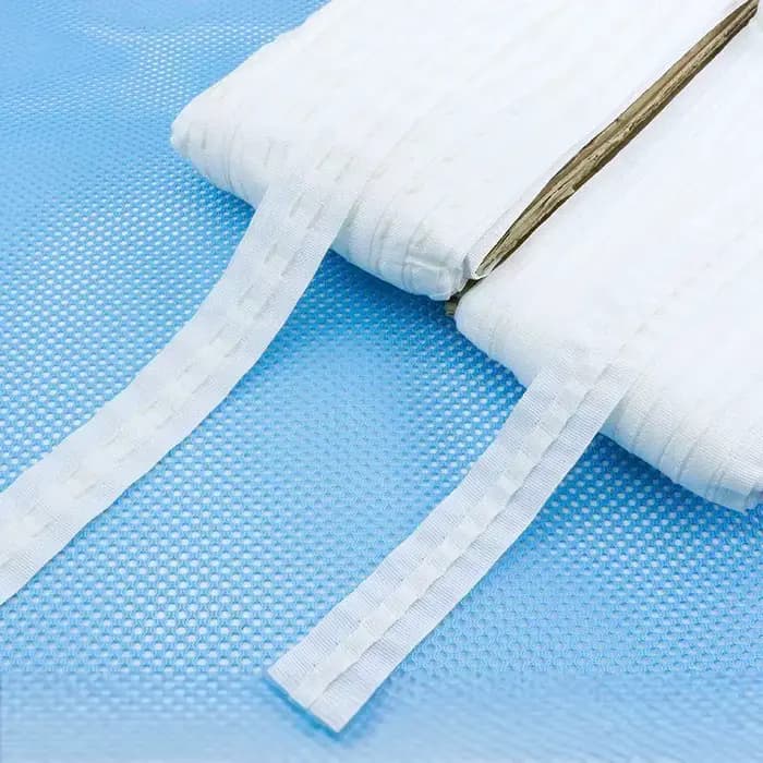 Accessoires de rideaux de 30 mètres, ceinture en tissu de 2.5cm pour rideaux, œillets, anneaux de bande, œillet, crochet de poinçonnage supérieur, ruban plissé pour rideau